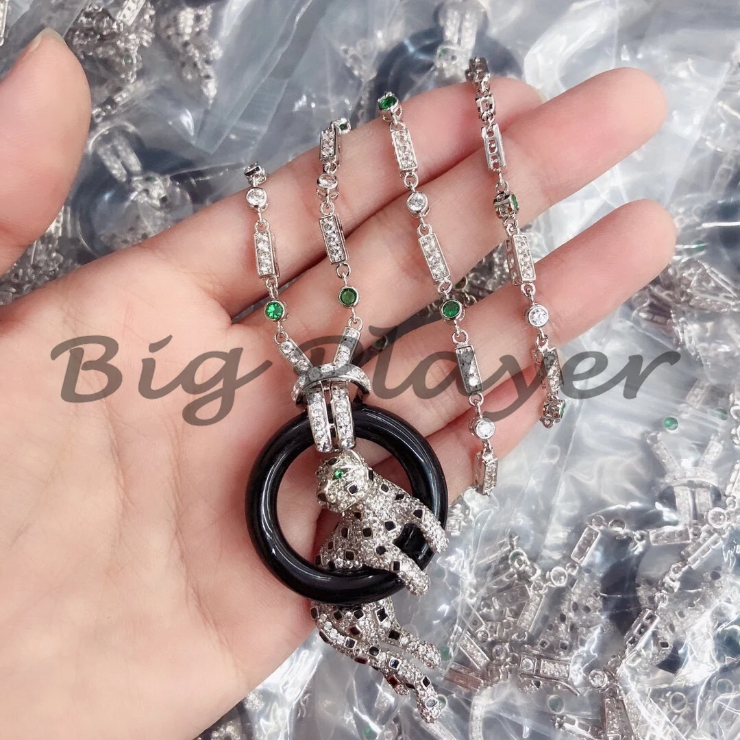

Full diamond necklace light luxury high fashion trend versatile men and women couples