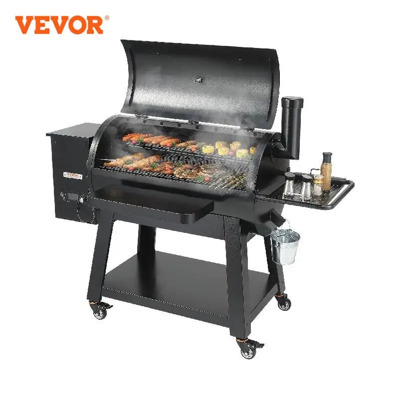 VEVOR Portable Charcoal Grill Propane Gas Grills with Cover and Cart Heavy Duty Iron BBQ Grill for Outdoor Cooking Barbecue