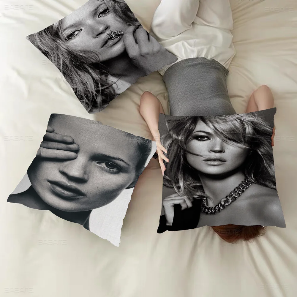 Funda de cojín Kate Moss, cojines de sofá de poliéster de 30x50, cojines decorativos, funda de almohada para decoración del hogar