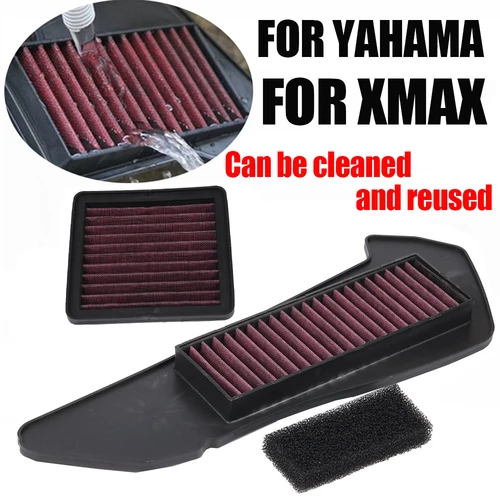Imagen 1 del producto Filtro de Aire para Yamaha X MAX250 XMAX300 X-MAX250/300, Filtro de Transmisión para Motocicleta, Filtro de Aire de Alto Flujo