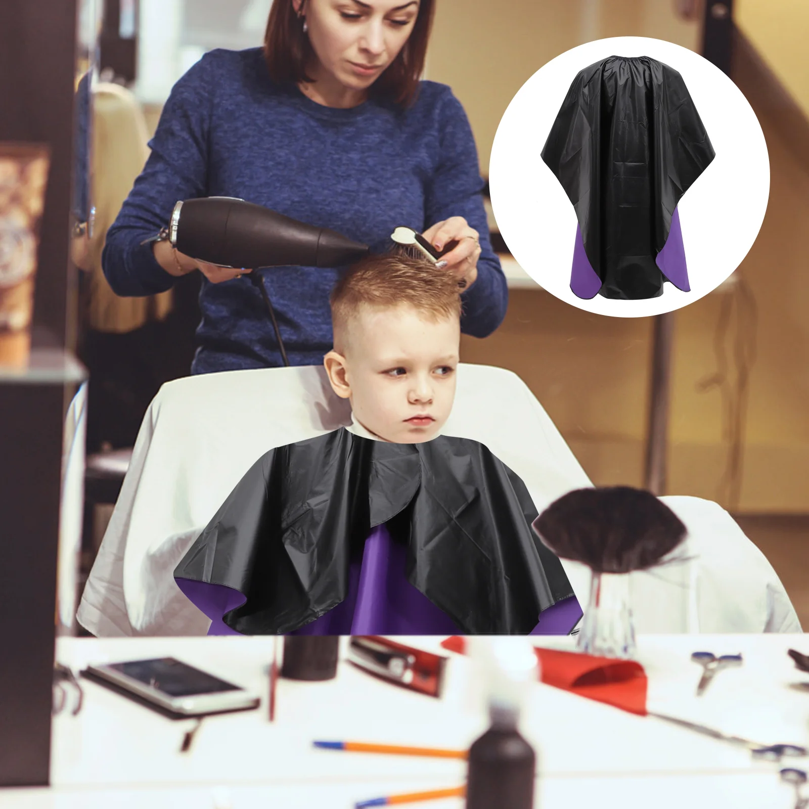 

Barber Cape Adult Hair Cloth Cover Salon Mens Shampoo Zebra Baber Beauty Water Proof Men's