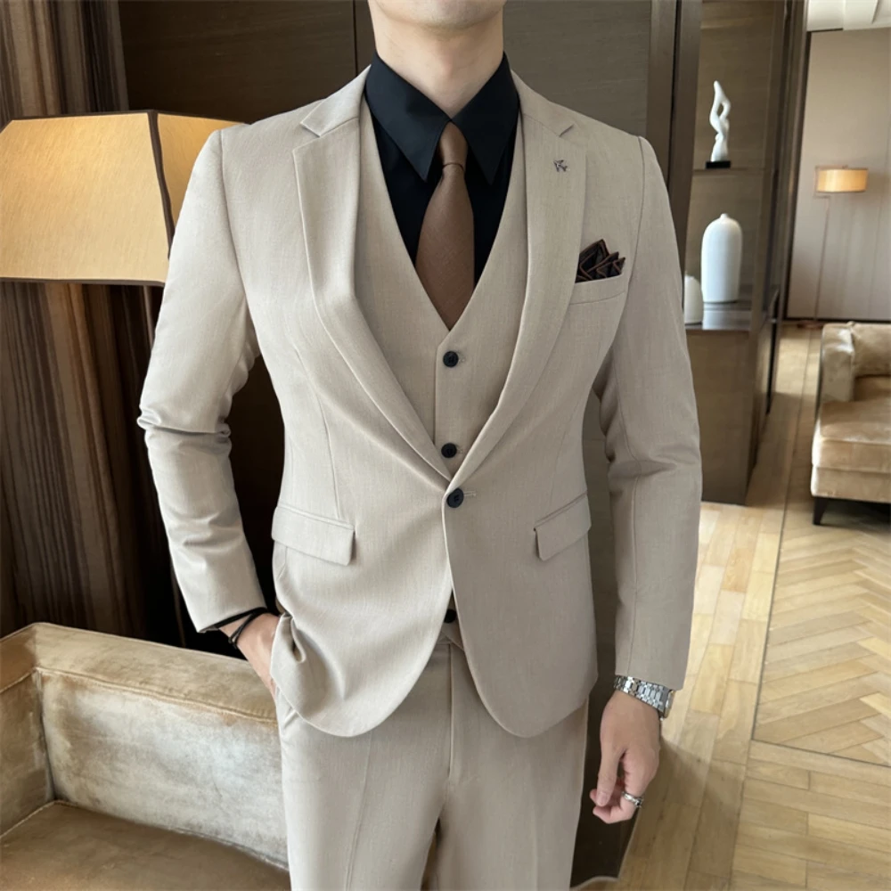 Simple One Piece Men's Suit Single Breasted Jacket Fast Shipping Four Seasons Groom Wear Classic Dancing Tuxedo Office Business