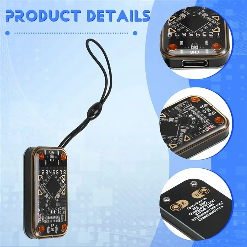 RFID Smartchip Reader+5XUID Card&Keychain Smartcard Emulator RFID Emulator Read Writer Em125khz IC 13.56Mhz Badge Decode-Y41A