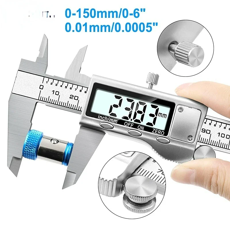 

0-150mm/6" Metal casing Digital CALIPER VERNIER caliper GAUGE MICROMETER