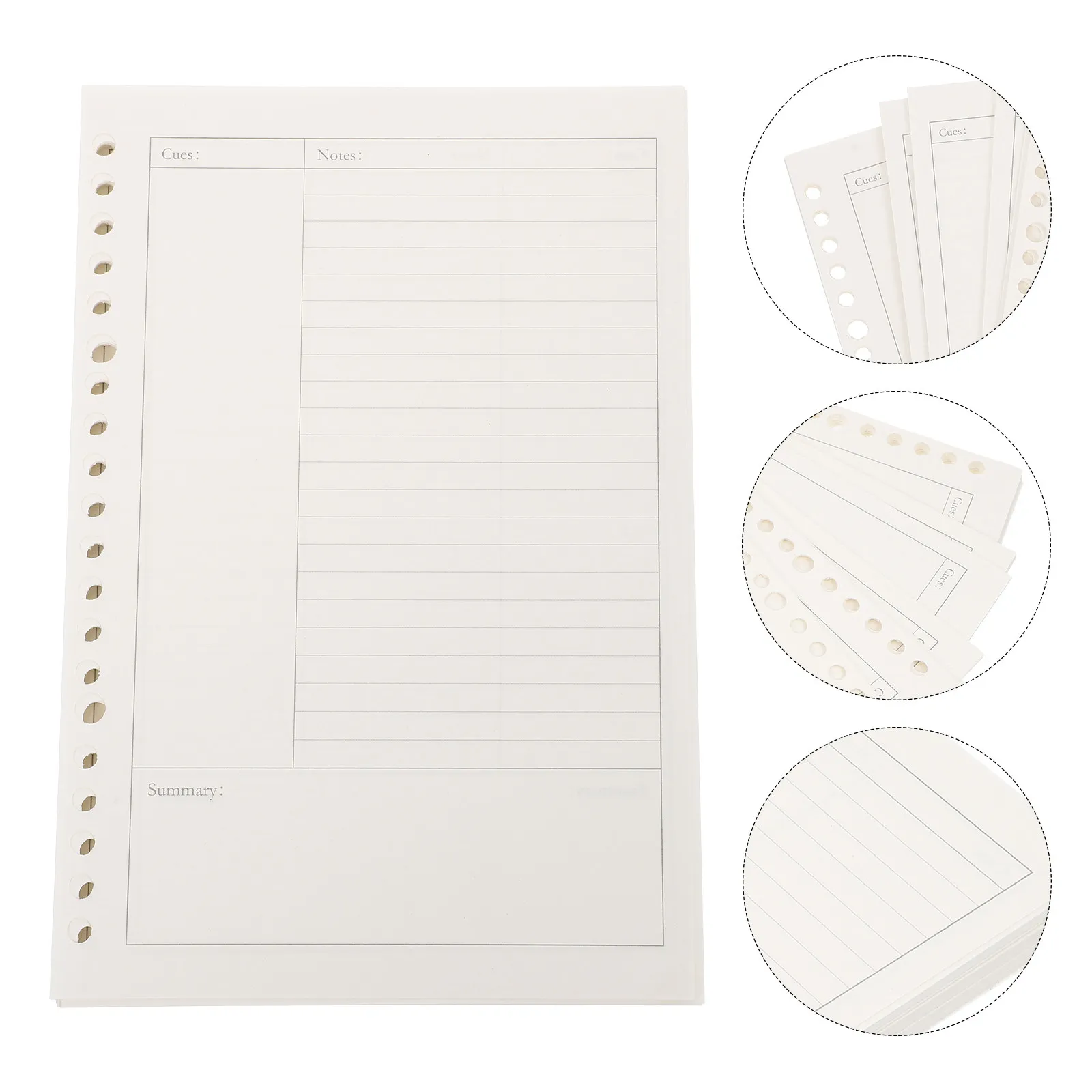 150Pcs Vintage Loose-Leaf Notebook Refill Paper Premium Thick Replacement Inner Pages for Writing Journaling Planning