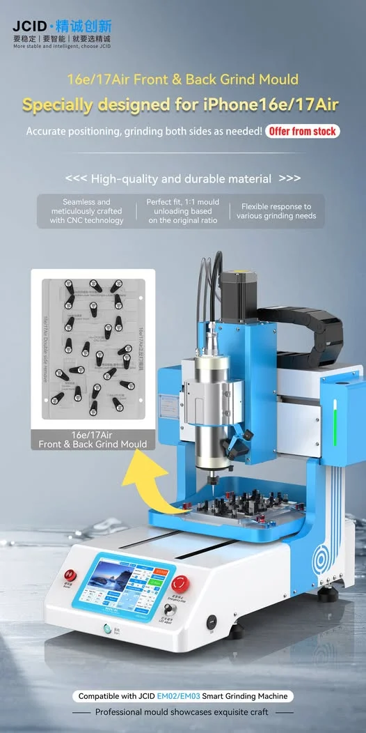 JCID EM03 CNC Grinding Machine for Mobile Phones IC Chip CPU and Sim Card Slot Repair