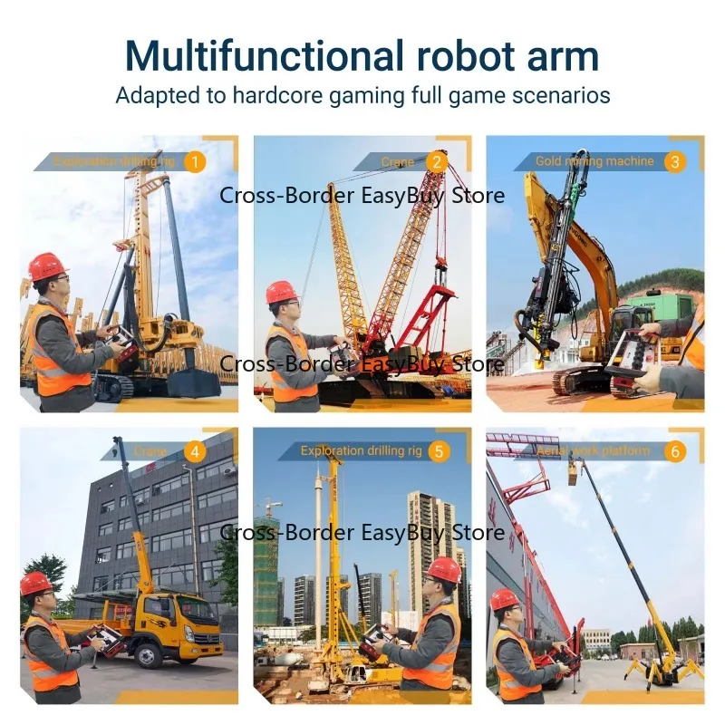 IP65 Waterproof Hydraulic Remote Control Crane 5km Range Automatic Manual Modes Customizable