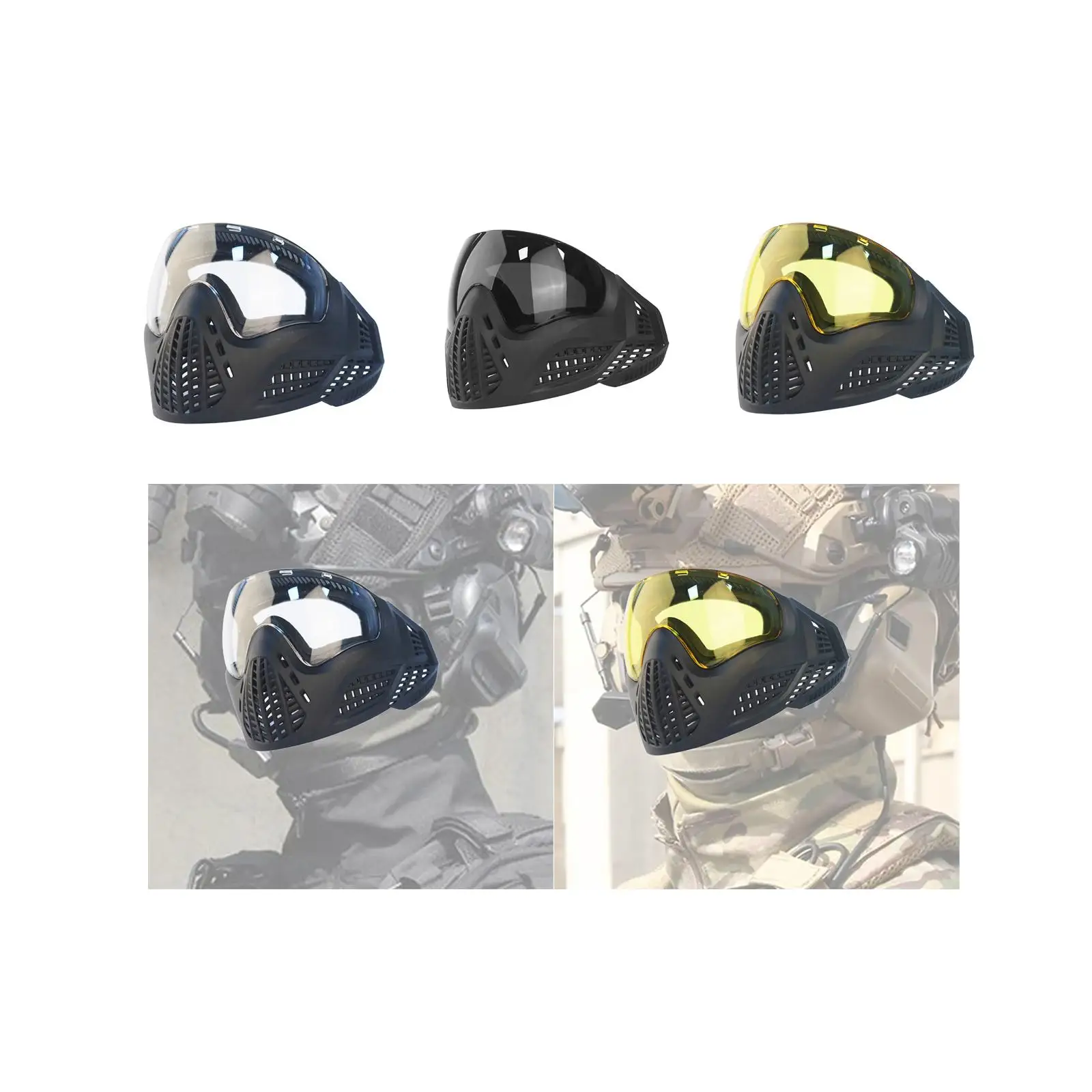 Máscara de computador ao ar livre respirável multifuncional equipamento à prova de vento protetor facial para caça de halloween cosplay esportes ao ar livre ciclismo