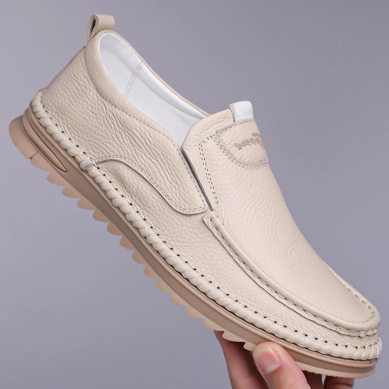 

Удобные мужские мокасины для вождения с мягкой подошвой, нескользящие повседневные туфли без шнурков, черные лоферы