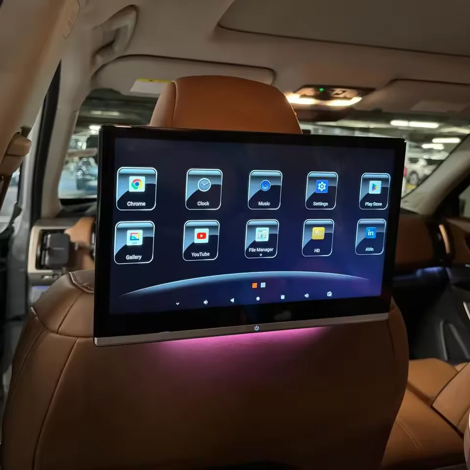 13.3‘’ 8G+128G 4K HD 1080P Wifi Android Headrest Car TV Monitor Built-in Player Fit For Porsche Rear Seat Entertainment System