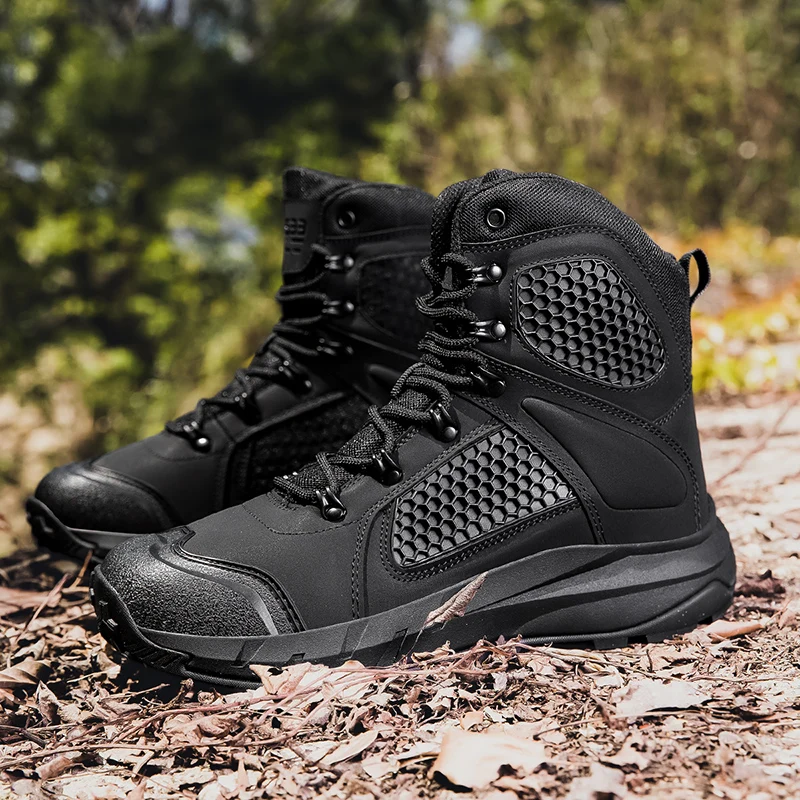 Men's Large Size Outdoor Hiking Tactical Boots Military Combat Training Boots Desert Sports Shoes Waterproof Non-slip Shoes