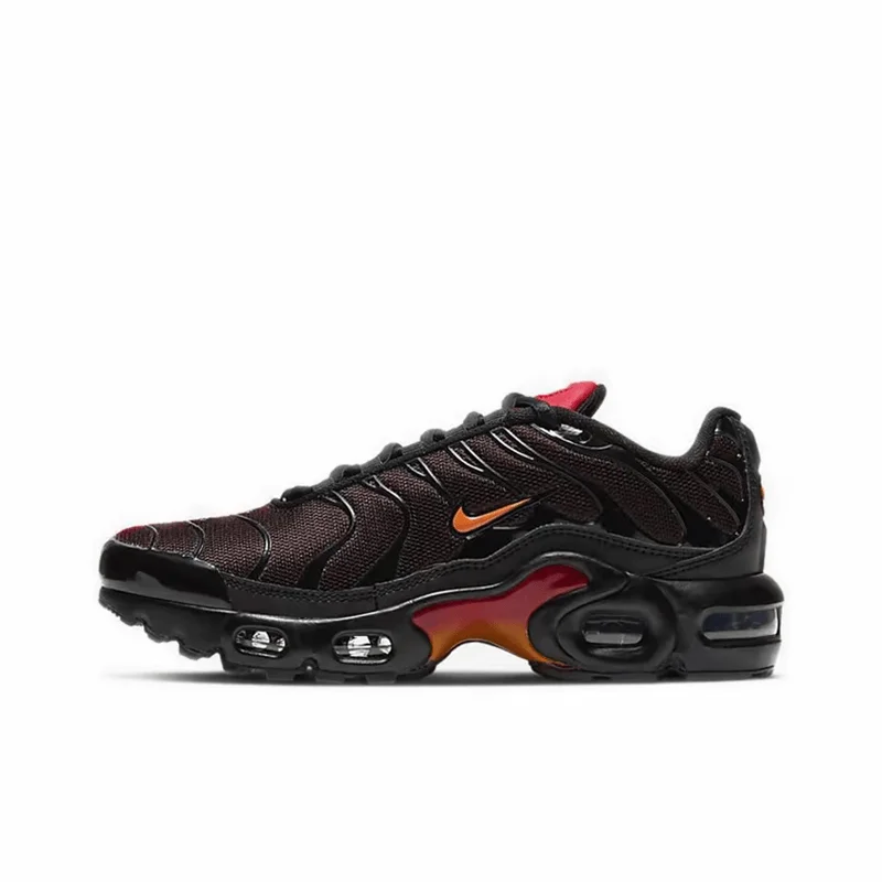 Nike Air Max Plus TN Women and Men Black Orange Anti-slip, Abrasion-resistant, Air-cushioned Sports, Running Shoes CV9636-001