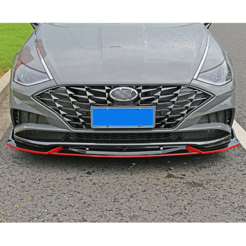 

Для 3 шт. новый Hyundai Sonata ABS передний бампер диффузор для губ сплиттер аксессуары для предотвращения столкновений ремонт комплект кузова 2019-2023 год