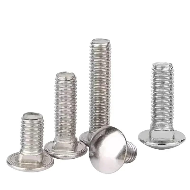 

2-30PCS 304 Stainless Steel Carriage Bolts, A2 Grade, Square Neck, for Outdoor Wood Structures, Decks, and Boats GB12