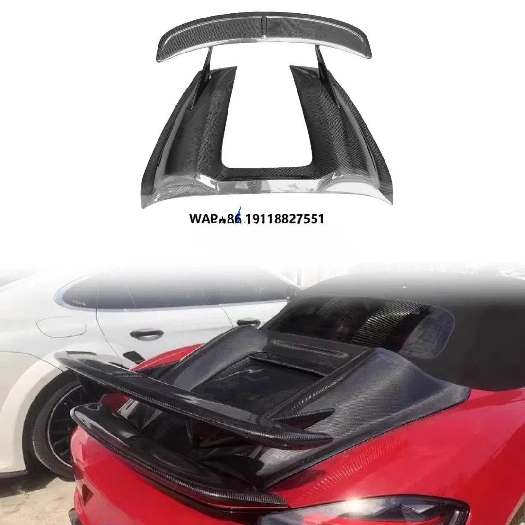 

Modified 981/982 for Hump GT Style Carbon Rear Trunk Spoiler Semi-Carbon Tail Wing for Cayman 718