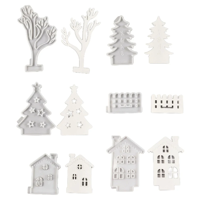 

Christmas Tree Silicone Molds for Candle Holder Plaster Decoration Art Craft Drop shipping