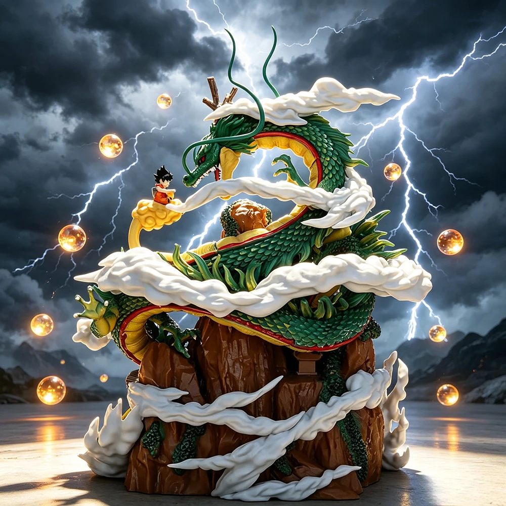 18,5cm/7,28 Zoll Anime Dragon Ball Z Figur Shenron Goku Actionfiguren PVC Sammlermodell Spielzeug für Geschenke