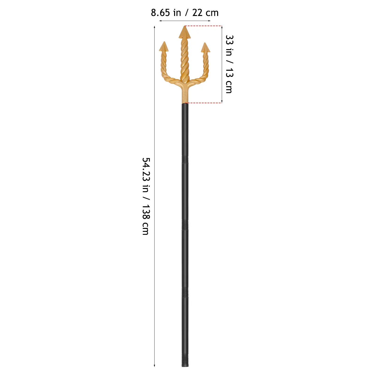 Style Plastic Trident Prop: Lightweight Halloween Devil Pitch Fork For Cosplay Party Masquerade Stage Demon