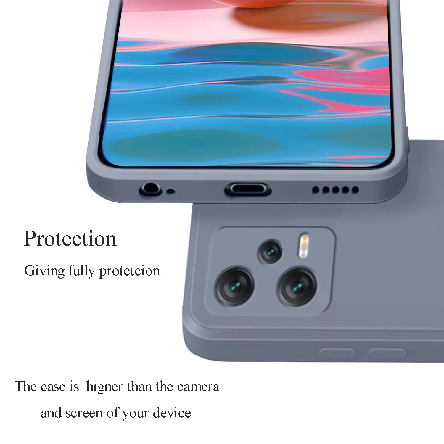 オリジナル液体シリコーン耐衝撃ソフトバックカバーケース Xiaomi Redmi 注シリーズ 12 11S 10 9 8 7 プロ 5G 4G 9A 8A カバー