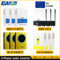 EASUN 3 Phase 33000W 18600W 16800W 48V Hybird Off Grid 380v 400v Output MPPT Solar Inverter Pure Sine Charger 50/60hz Wifi EU