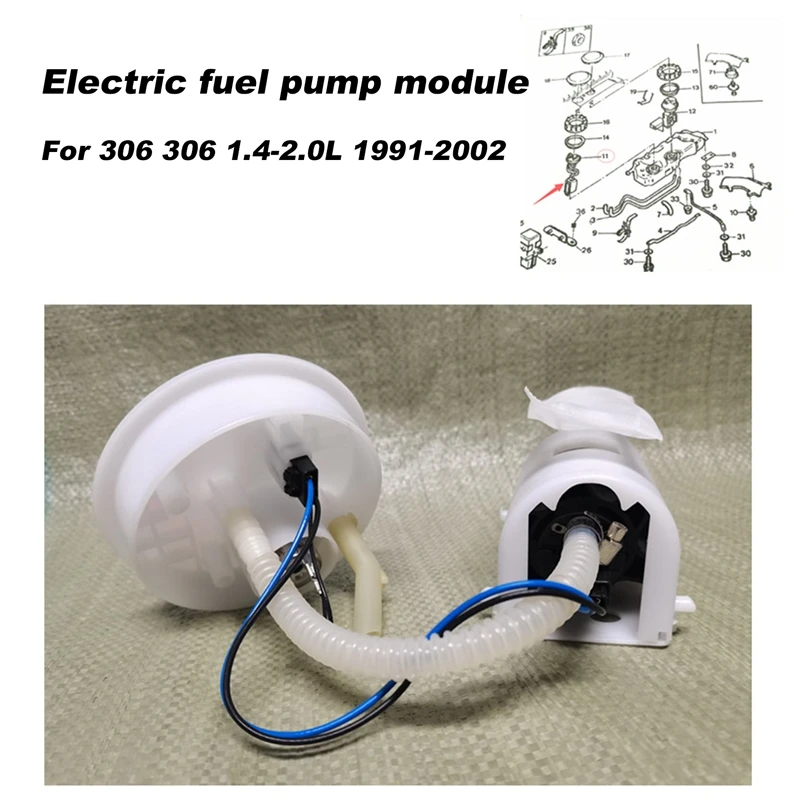 

Fuel Pump Module Car Electric Fuel Pump Module 145506 For Citroen Elysee Peugeot 306 306 1.4-2.0L 1991-2002