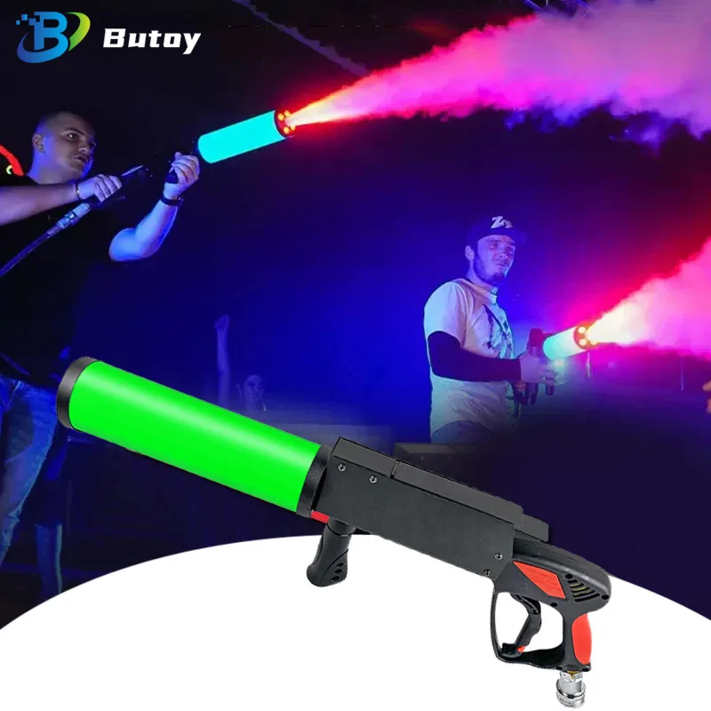 handheld fog machine led rgb co2 cannon gun jet machine club bar equipamento de efeitos dj fog spray cannon blower 01