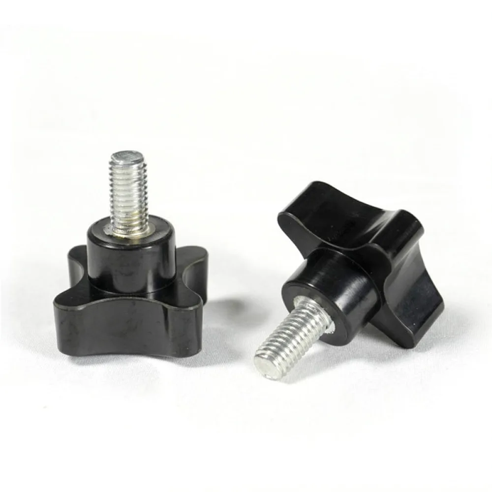 Industrial Cross Knob Handle Bakelite Hand Wheel Screw Clamping Adjustment Component Machine Accessory Replacement Fastener Tool