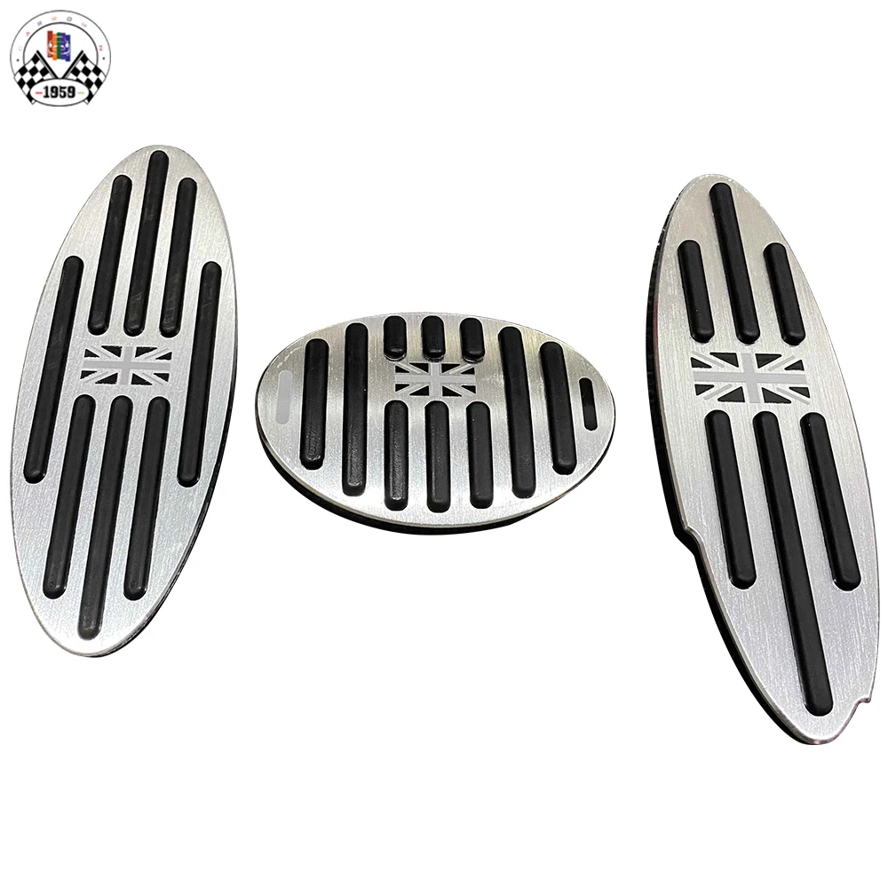 العلامة التجارية الجديدة المواد المقاومة للصدأ دواسة الوقود الاتحاد جاك الأسود لميني كوبر F56 F55 F57 R55 R56 R57 R58 R59 R60 R61 #6