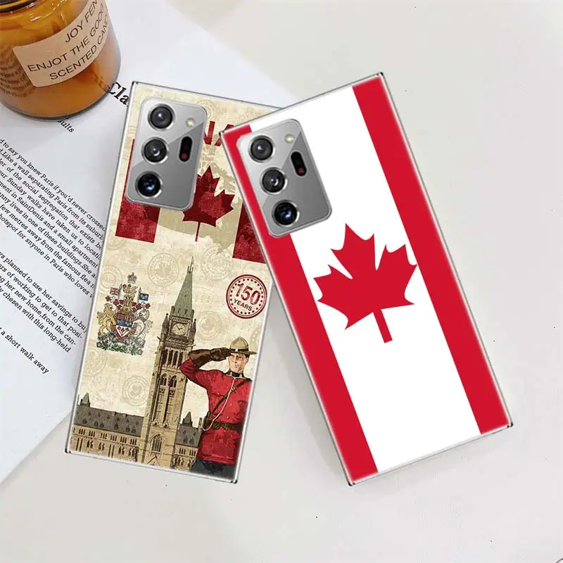 Canada Maple Leaf Flag Silicon Call Phone Case For Samsung Galaxy S24 S22 Ultra S21 Plus Capa S20 S23 FE S10 S9 S8 Plus Cover Sh