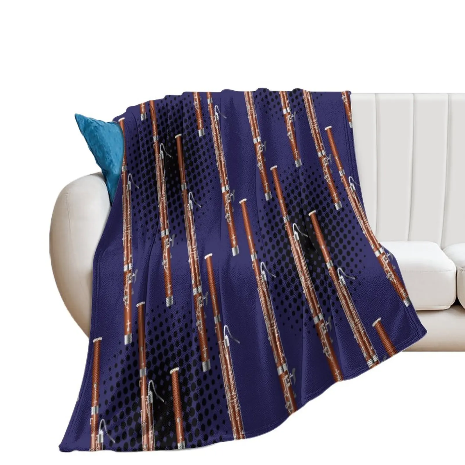 

Bassoon on black / purple Throw Blanket bed plaid Blankets Sofas Of Decoration Blankets