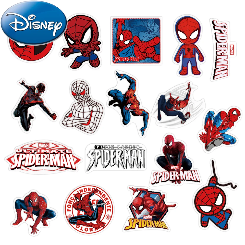 10/30/50pcs Disney Cool Movie Spiderman Cartoon Stickers Toy DIY Notebook Helmet Fridge Waterproof Anime Decals Sticker Kids Toy