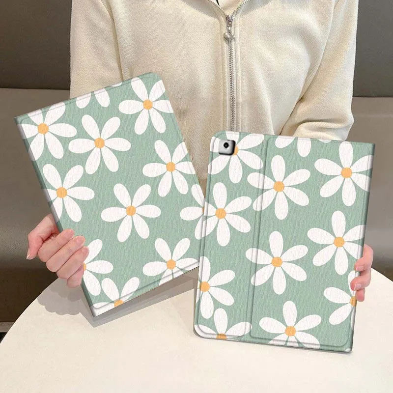 

Artistic Flower Pattern For iPad Pro Air Mini 1 2 3 4 5 6 7 7th 8th 9th 10th 11th 10.2 9.7 10.5 10.9 11 2024 2025 Tablet Case