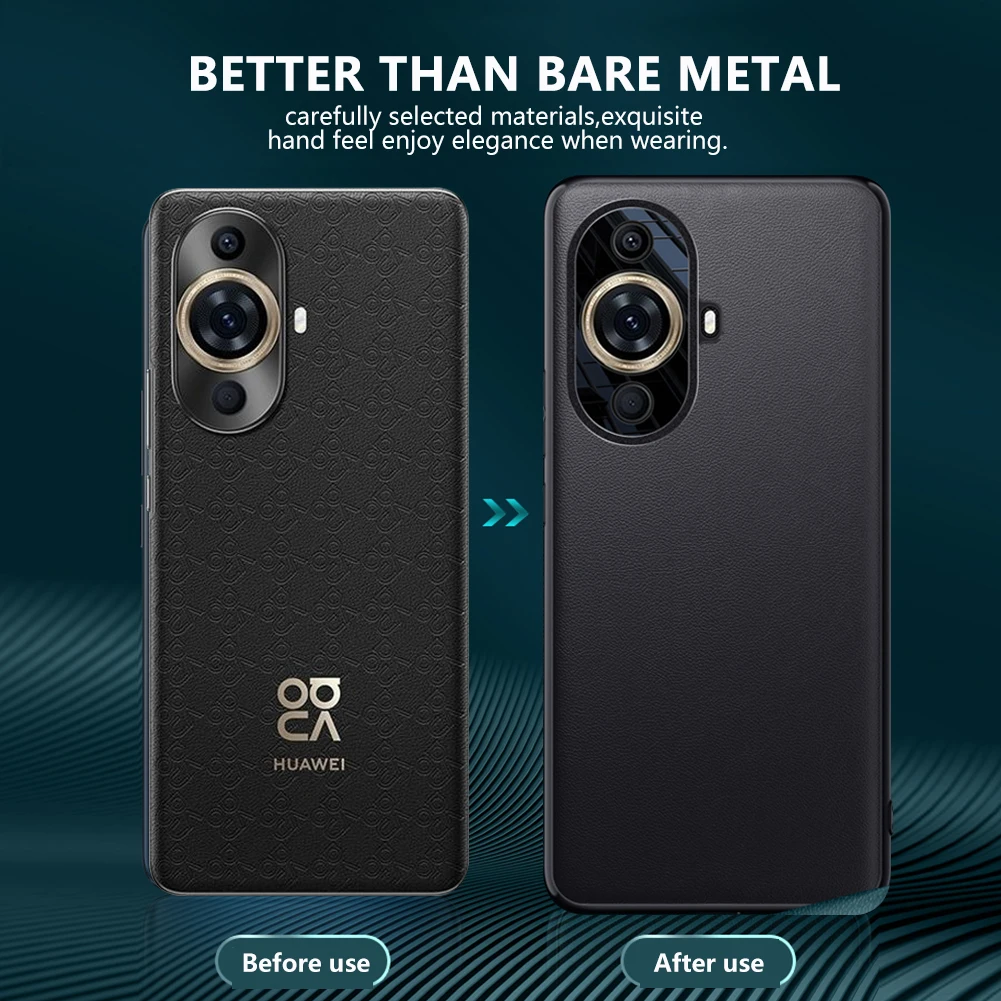 Hard PC Capa For  Huawei Nova 11 Pro Case luxury Leather shockproof Thin Curve Protective Cover For Nova 11 Back Case Fundas