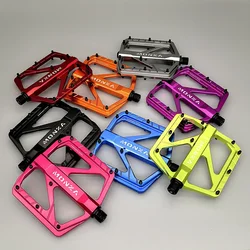 2024New MTB CNC Aluminum Alloy Ultralight Flat Pedal  Bike Smooth 3Bearings 9/16 Thread Large Area Bicycle pedal