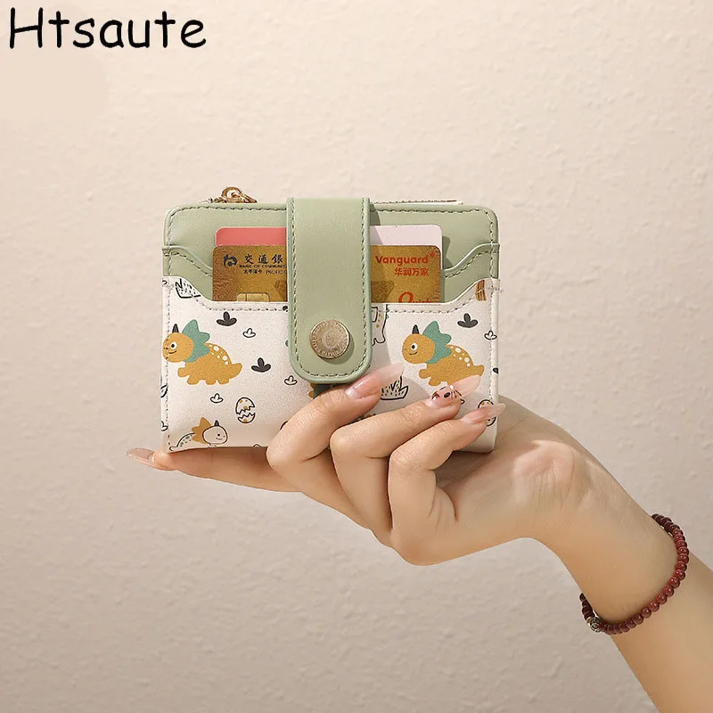 

PU Leather Women Wallet Zipper Cute Animal Printed Coin Pocket Purse Women Wallets Cards Holders Large Capacity Purse Money Bag