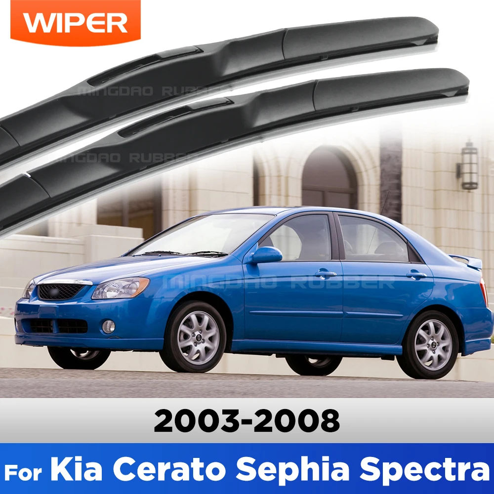 Escobillas de limpiaparabrisas CREATROAD para Kia Cerato Sephia Spectra 2003-2008 2004 2005 2006 2007 cepillo de ventana de parabrisas 24 "+ 16"