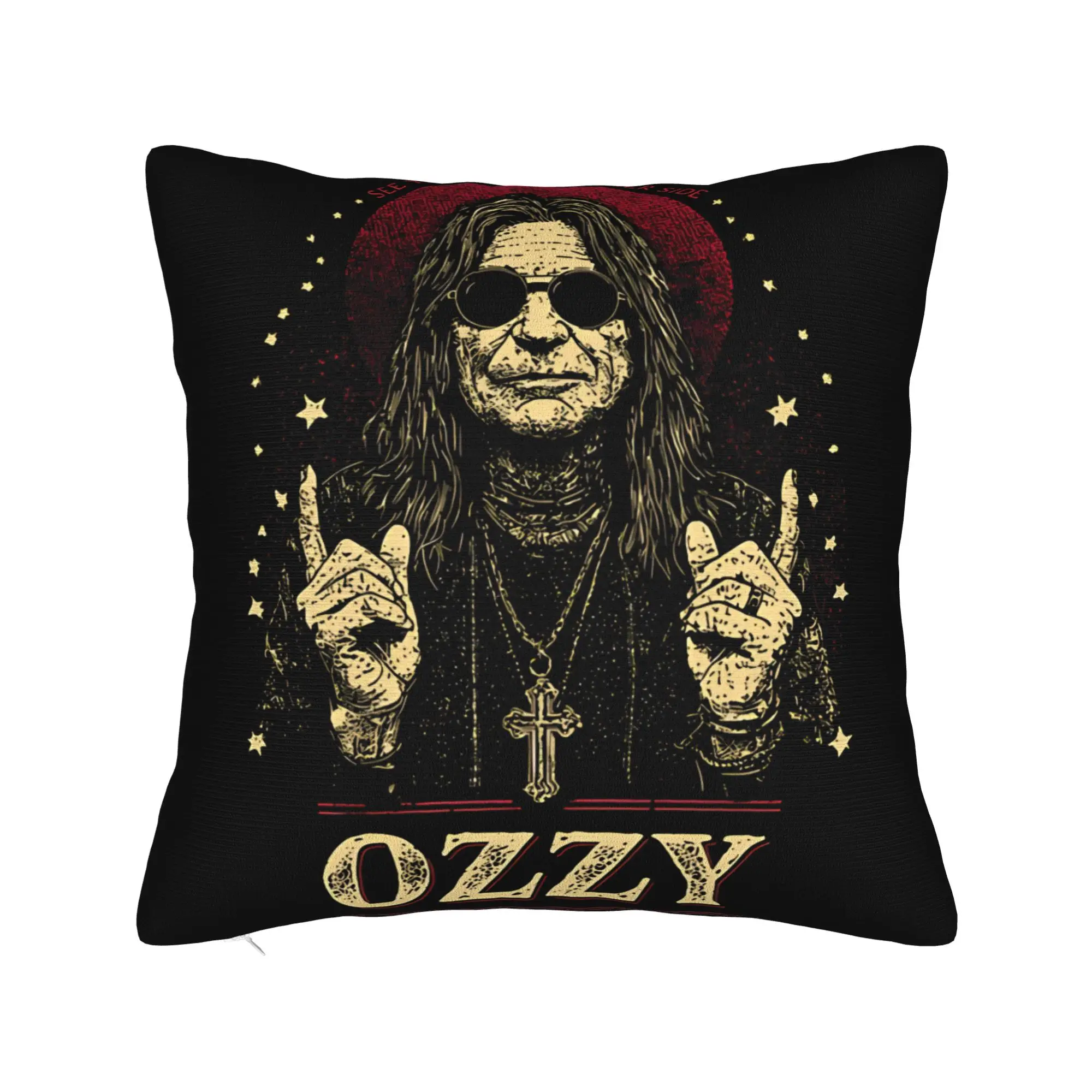 Pillow Case Ozzy Osbournes Polyester Pillow Cover  Novelty Cushion Cover Printed Pillowcases For Office Car Home Decorative