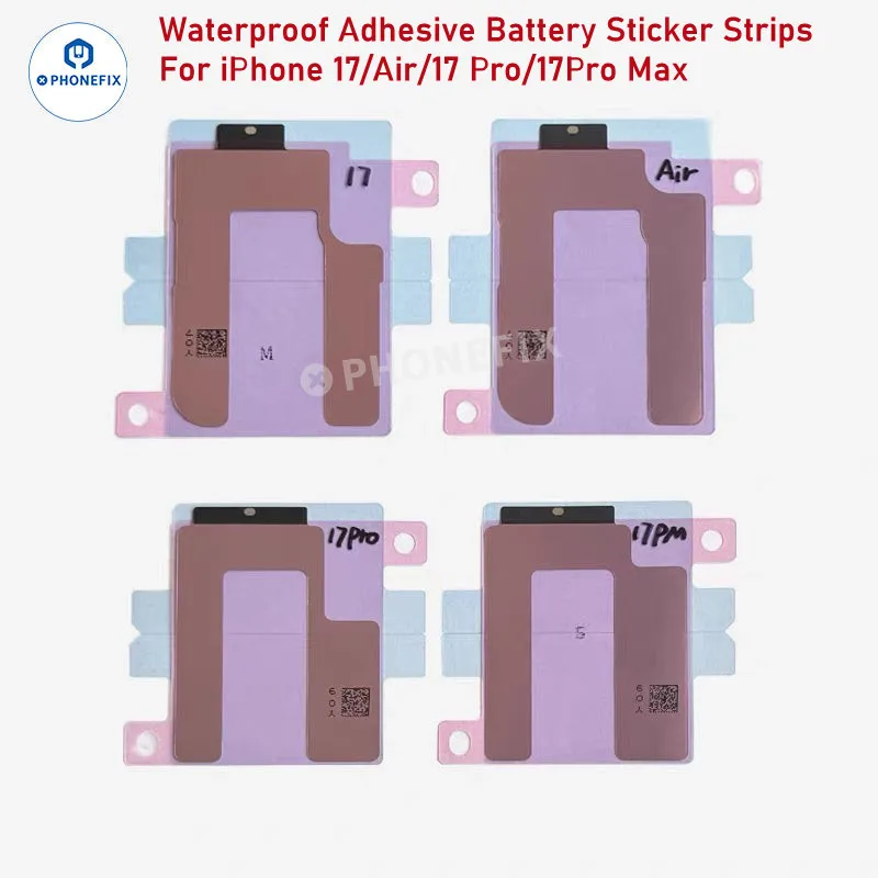 10Pc Screen Waterproof Battery Adhesive Strips for IPhone 17 Pro