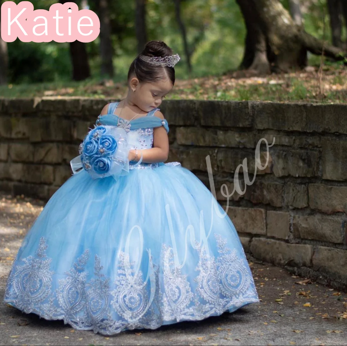 Vestido de princesa de flores blancas para niña, vestido de boda de encaje de tul con cuentas hinchadas, fiesta de cumpleaños para niños, vestido de baile de primera comunión