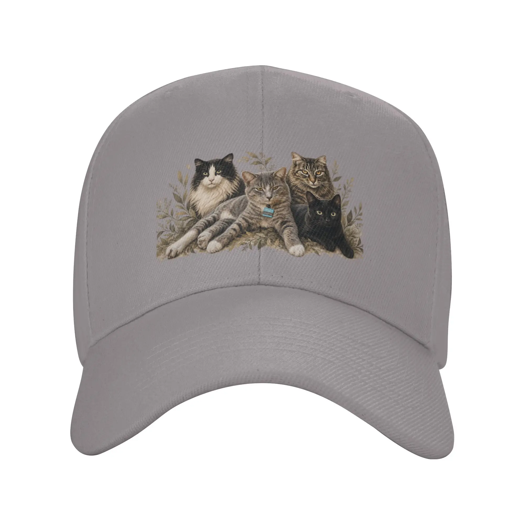 A portrait of beautiful stray cats Trendy Baseball Cap Hip Hop Style Autumn Cap Hip Hop Cap