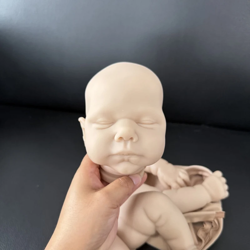 NPK 20Inch Unpainted Blank DIY Doll Parts Reborn MARLEY Fresh Color Doll Kit with Cloth Body Newborn Baby Accessory Set
