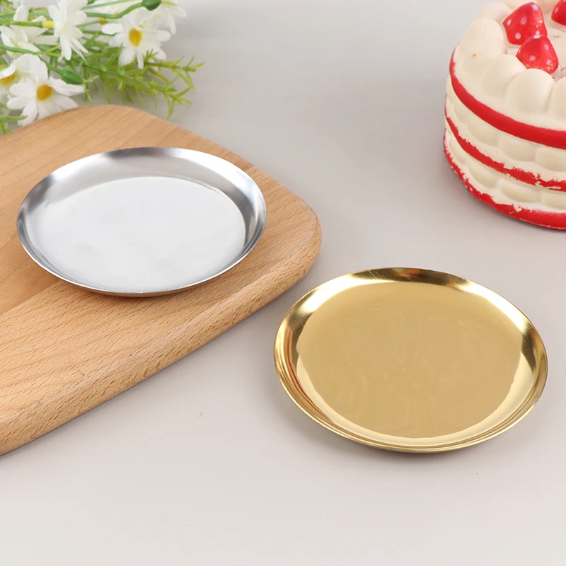 Light Luxury Style Metal Jewelry Tray Stainless Steel Storage Tray Dormitory Cosmetics Jewelry Plate Decoration
