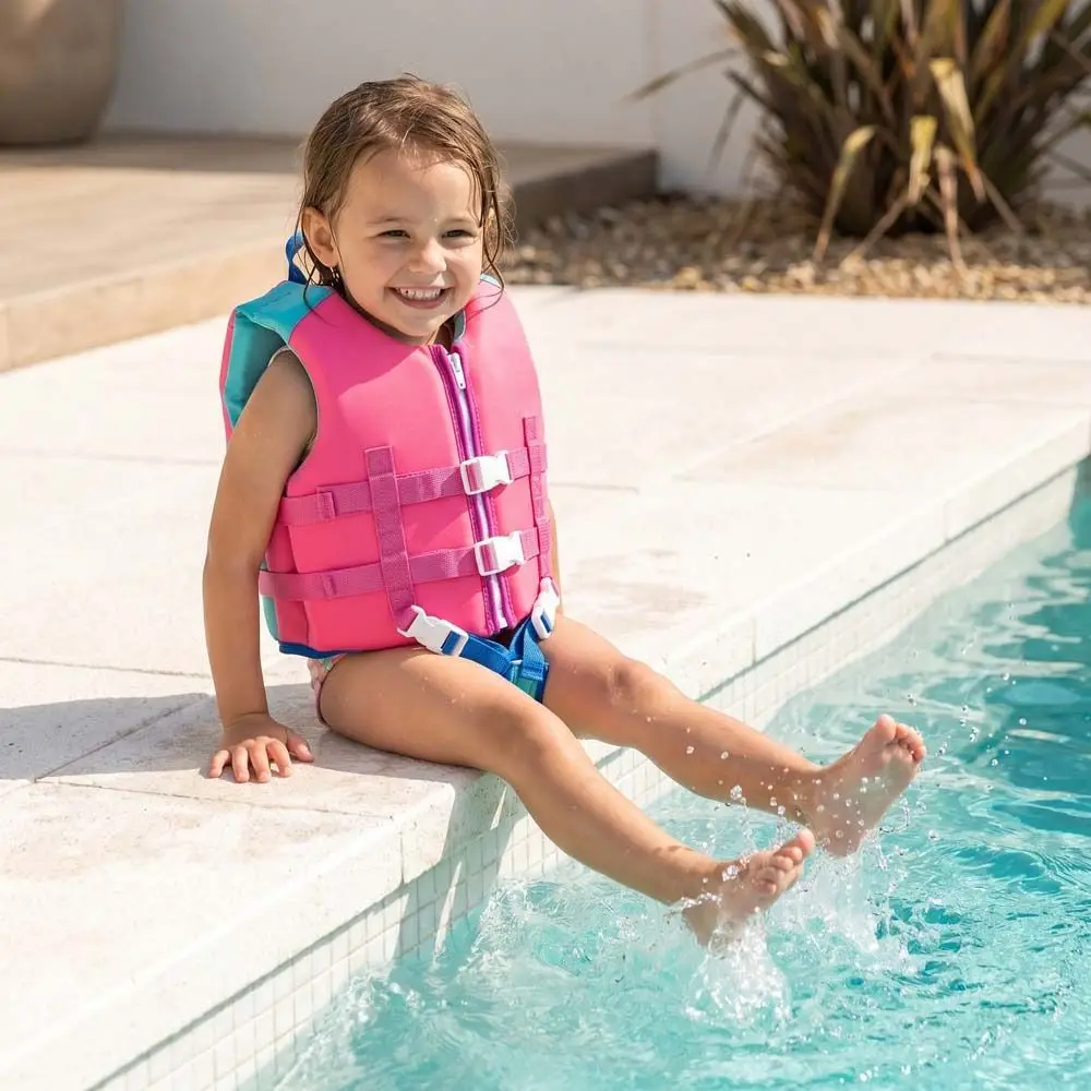 Not Falling Off Child Buoyancy Vest Adjustable Stable Baby Swimming Jackets Cartoon Anti Rollover Floating Vest Water Play