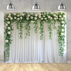 Elegant white sheer background screen with