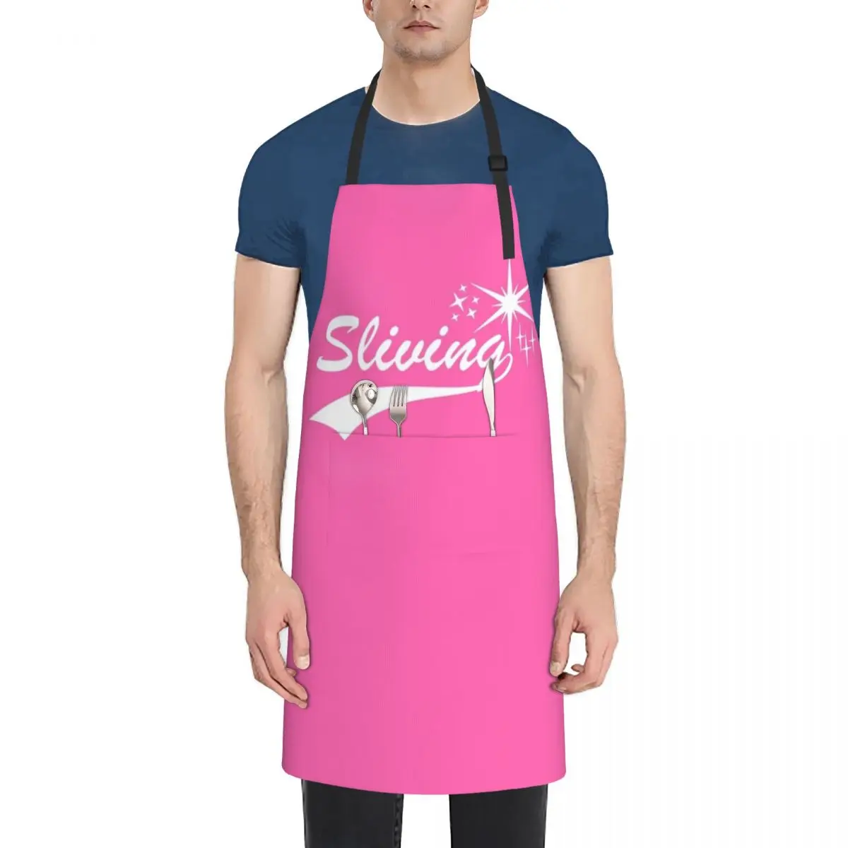 

Sliving Stars - White Text Apron Cooking Clothes Kitchen Utensils Women's Dress Sexy Apron