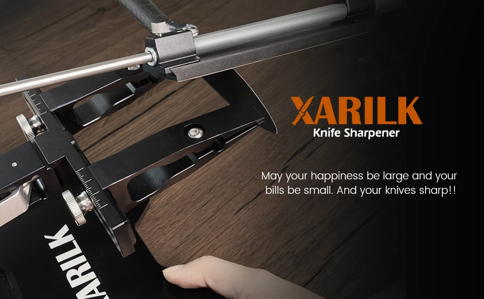 XARILK Professioneller Messerschärfer aus Aluminium, GEN3-geführtes Messerschärfsystem, Messerschärfset mit 3 Diamantplatten – Detail 5