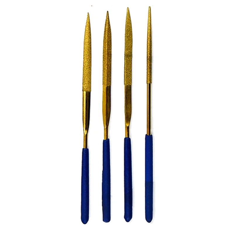 10Pcs Titanium Diamond Coating Needle Flat File Set Metal Working Craft Tool Titanium Coated Diamond Assorted Files