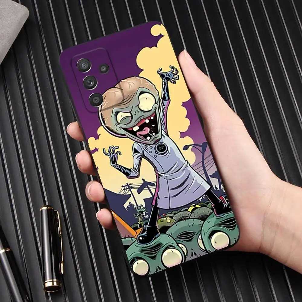 حافظة هاتف P-Plants vs Cool Z-Zombies لهاتف Samsung Galaxy A 91,80,73,72,53,52,51,22,5G,Plus,J,Note غطاء أسود ناعم