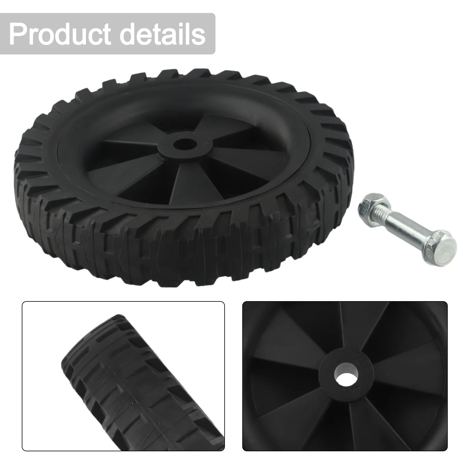 1pc 7inch Air Compressor Caster Wheels Shock Absorption Non-Slip Silent Replacement Wheels For Air Pumps              New