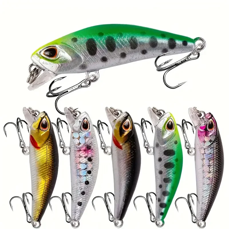 1Pc Mini Minnow Angeln Lockt Wobbler Künstliche Kunststoff Harten Köder Crankbait Jerkbait Pesca Bass Tackle